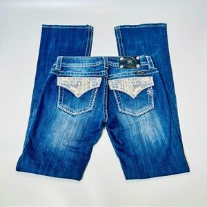 Miss Me jeans Signature Bootcut jeans embellished pockets low rise women size 27